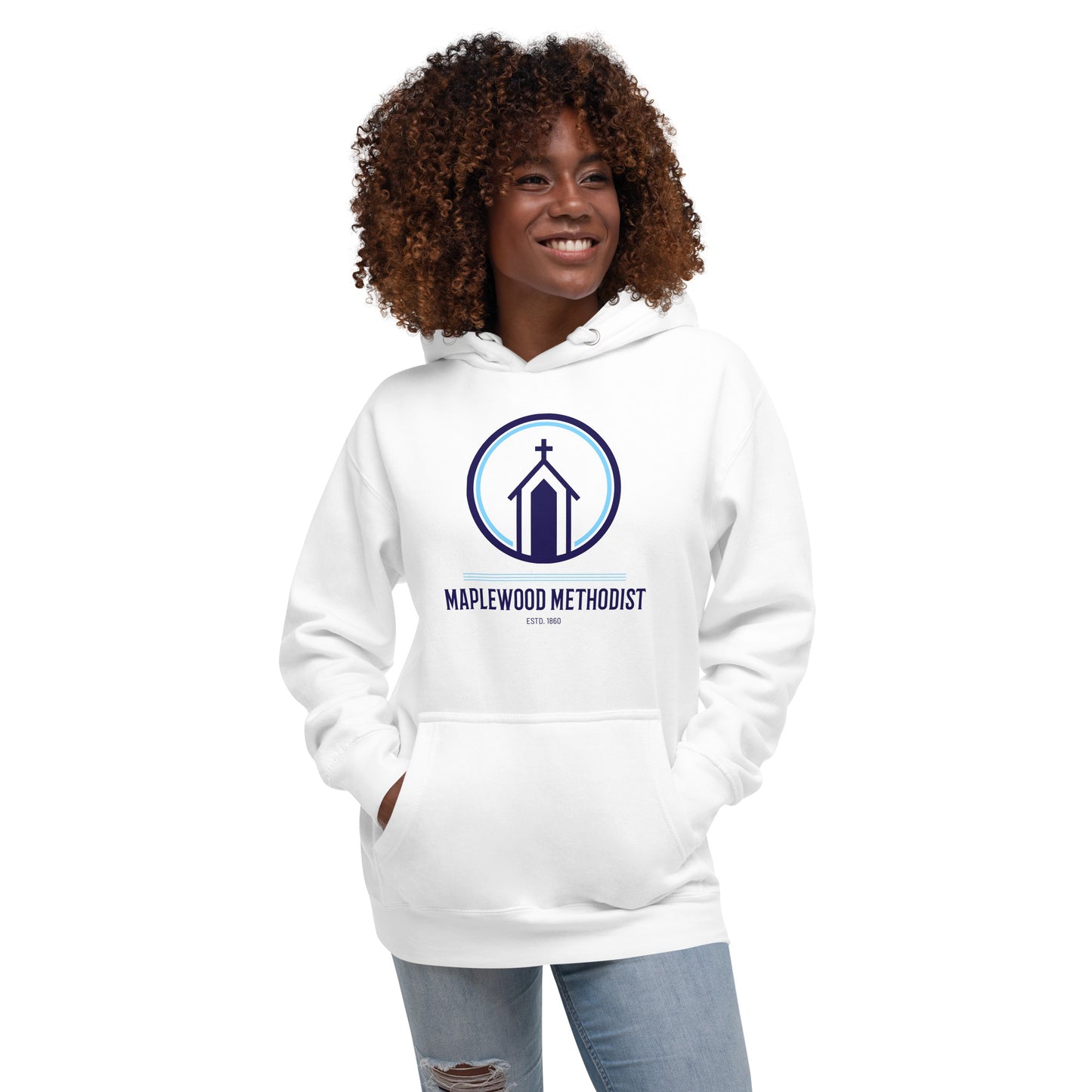 Maplewood Methodist White Unisex Hoodie