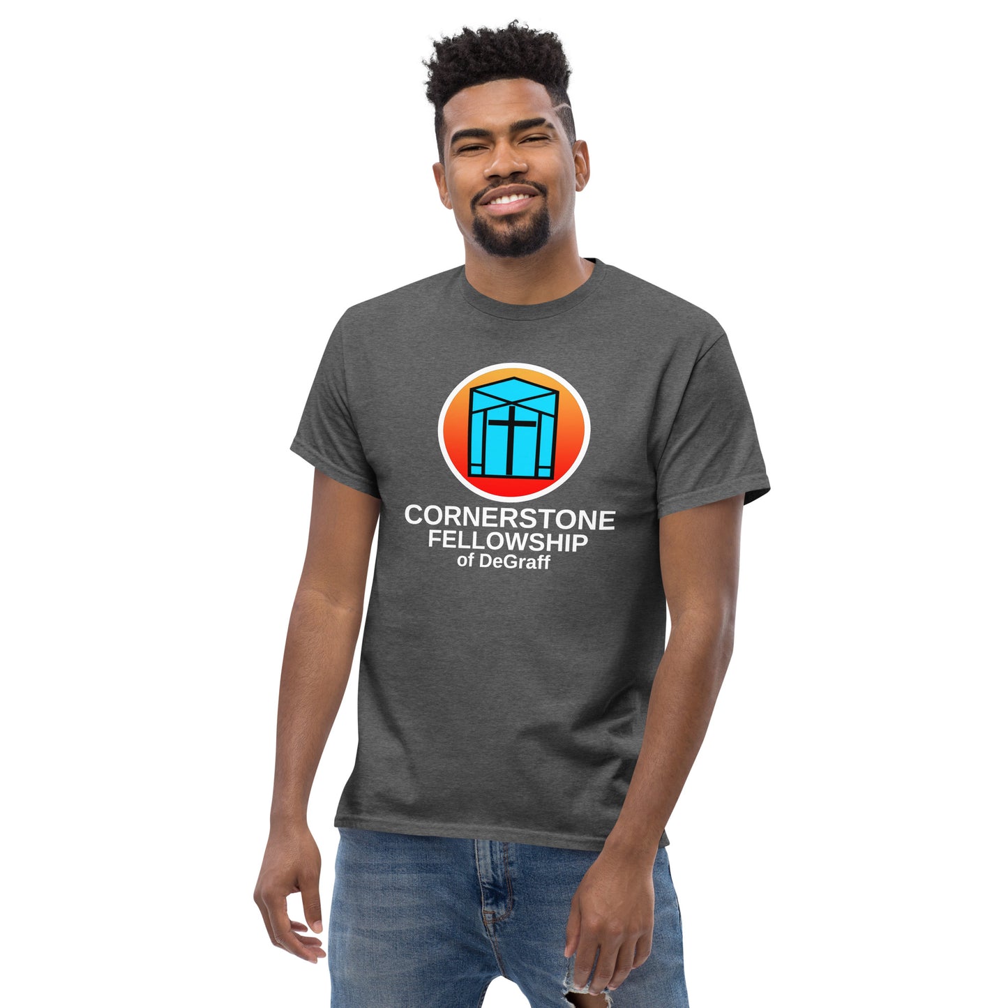 Cornerstone Fellowship of DeGraff Black / Dark Heather Classic Tee