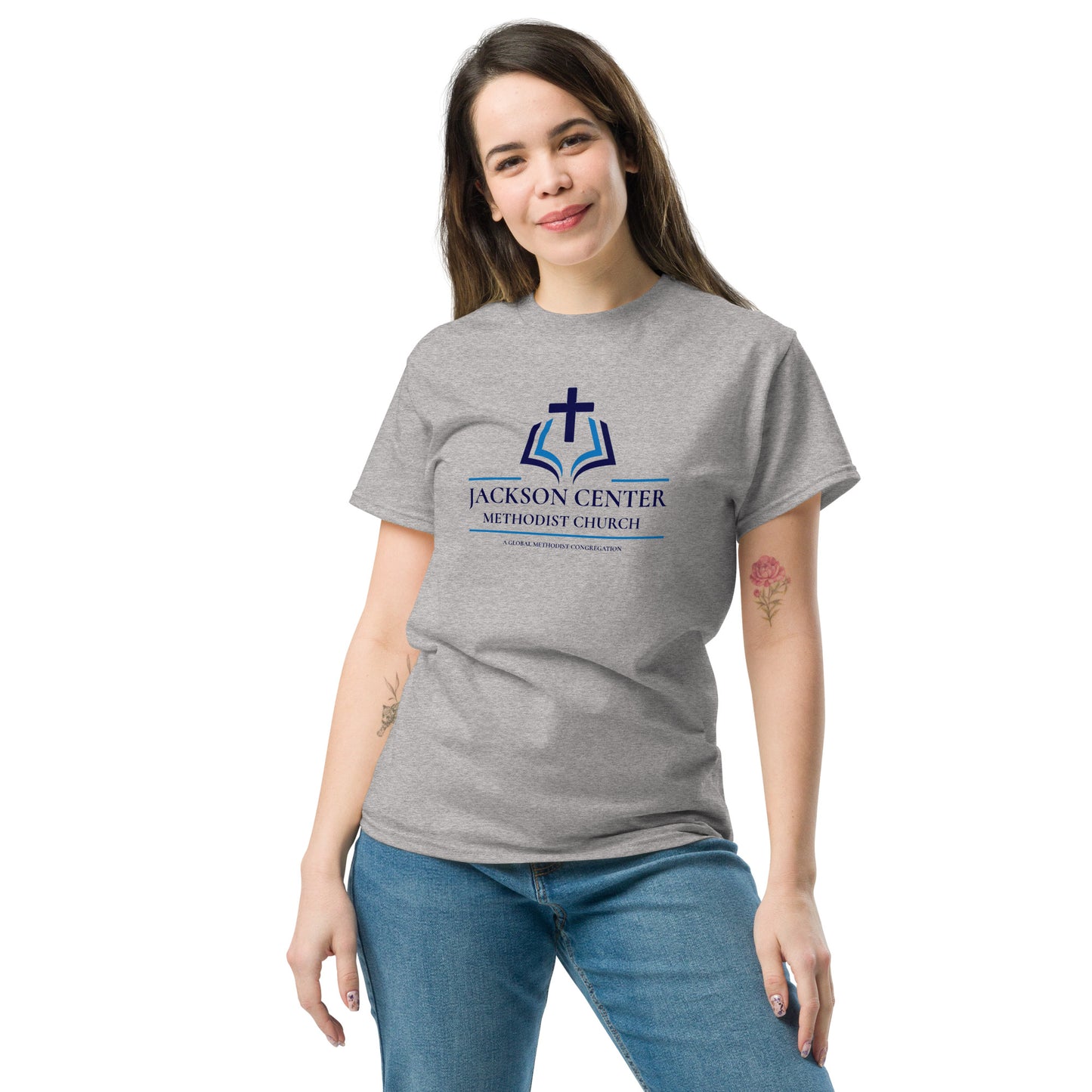 Jackson Center Methodist Unisex Classic Tee Grey