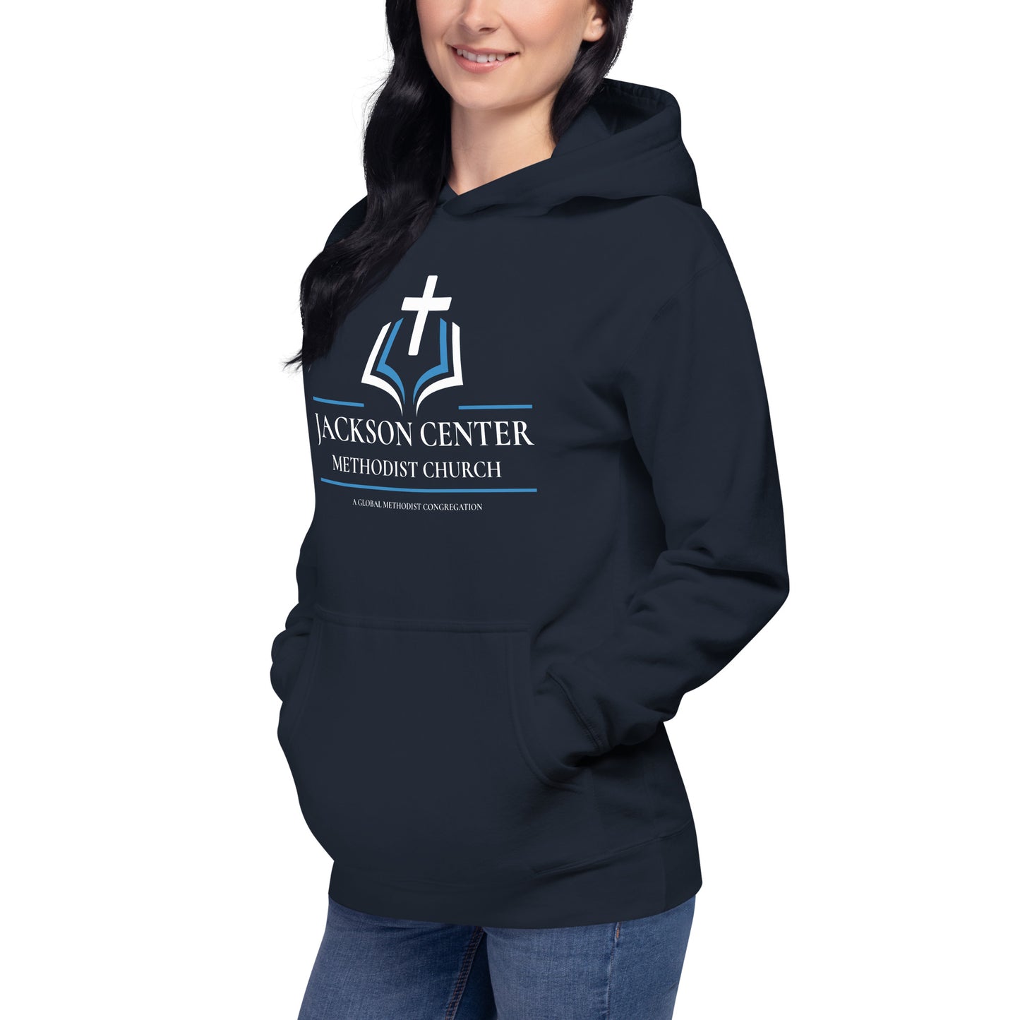 Jackson Center Methodist Unisex Hoodie Navy