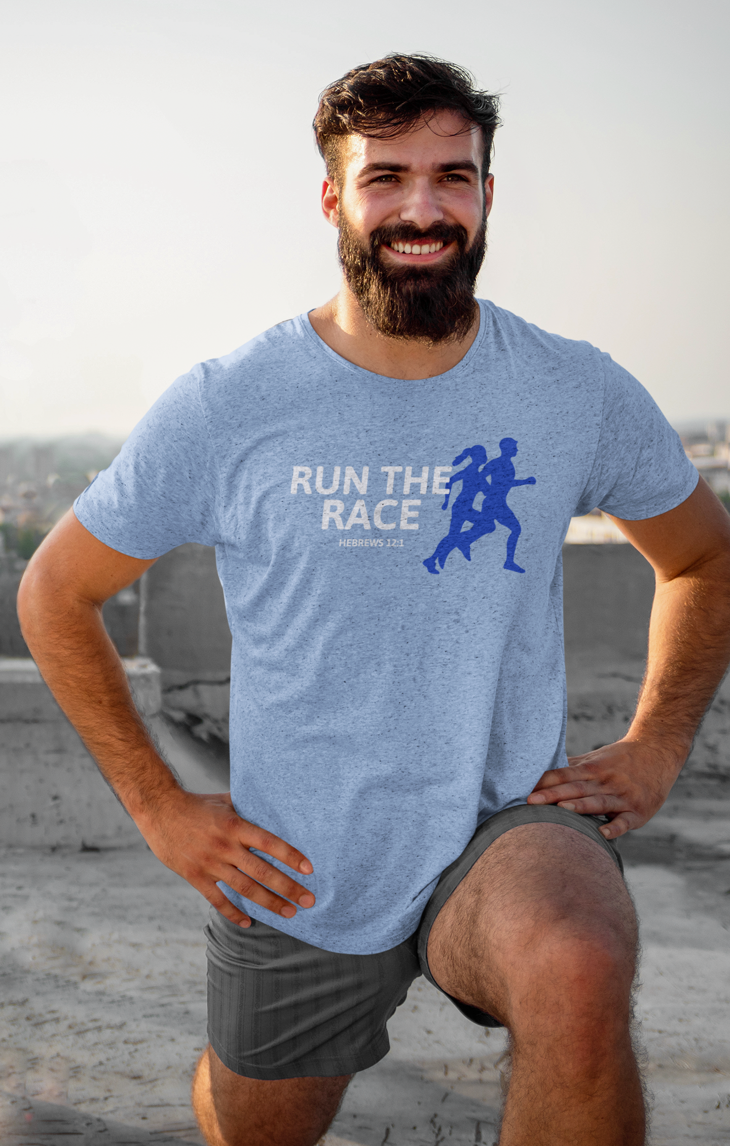 Run The Race Blue - Unisex t-shirt