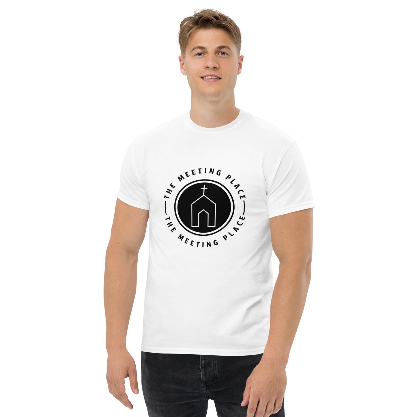 White - The Meeting Place - Men's classic tee