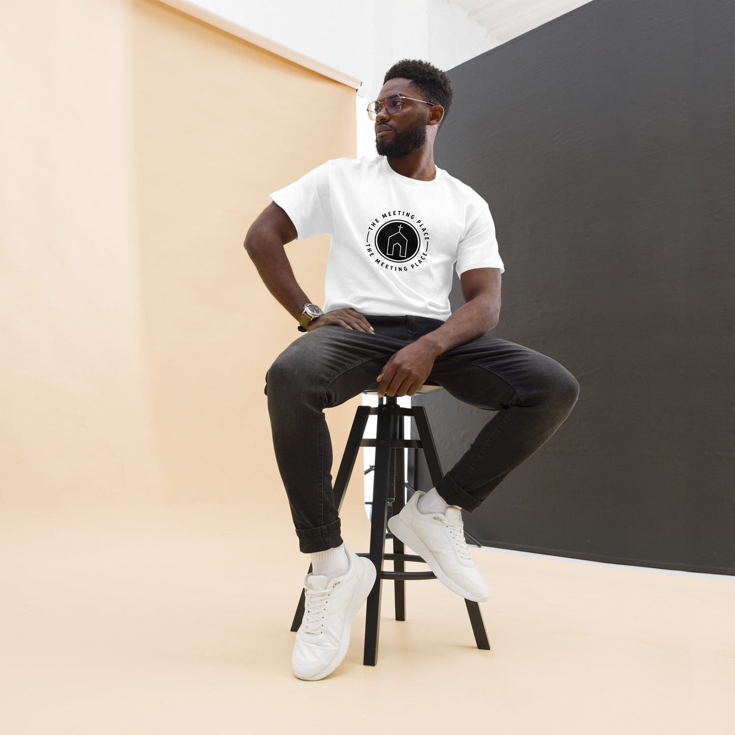 White - The Meeting Place - Men's classic tee