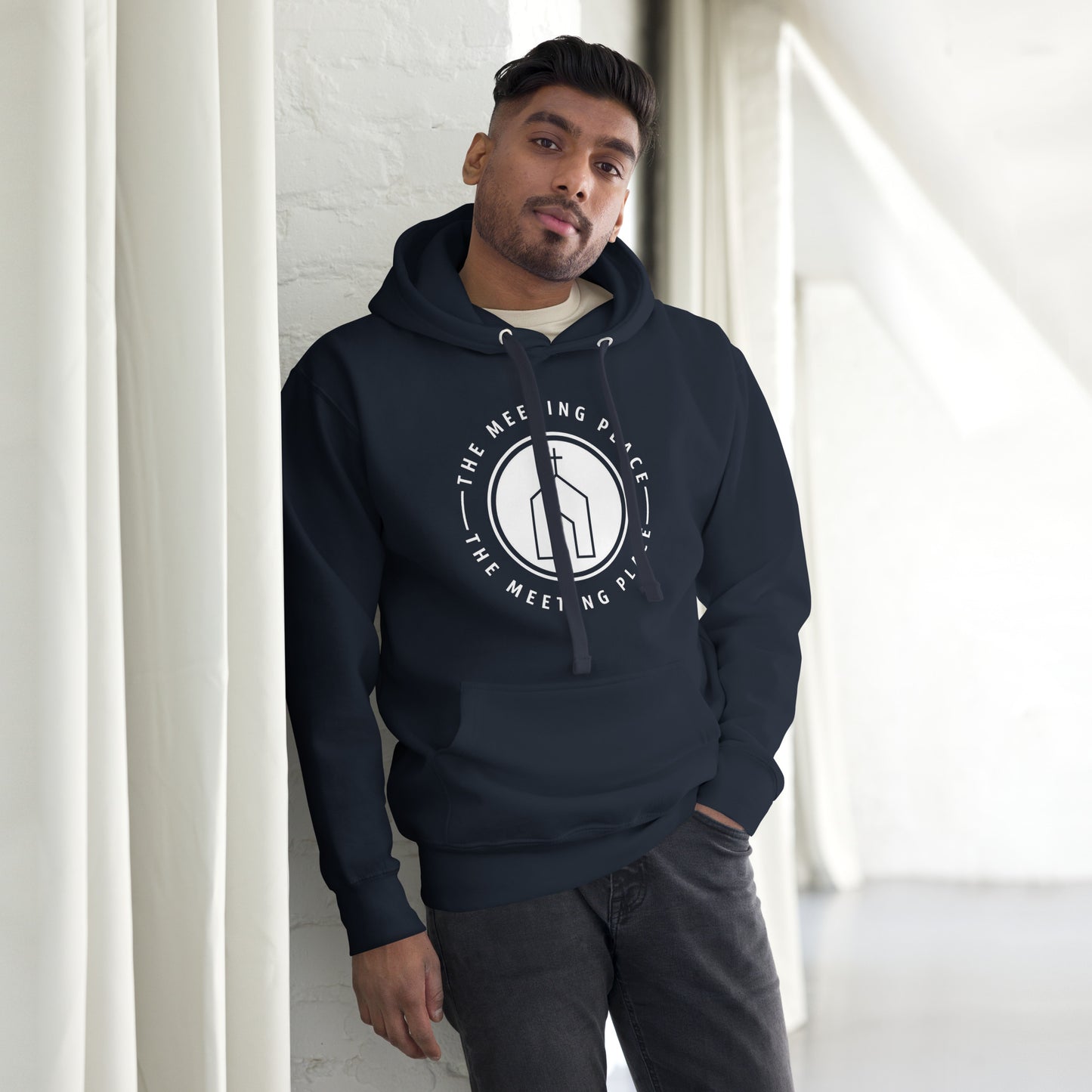 Navy - The Meeting Place - Unisex Hoodie